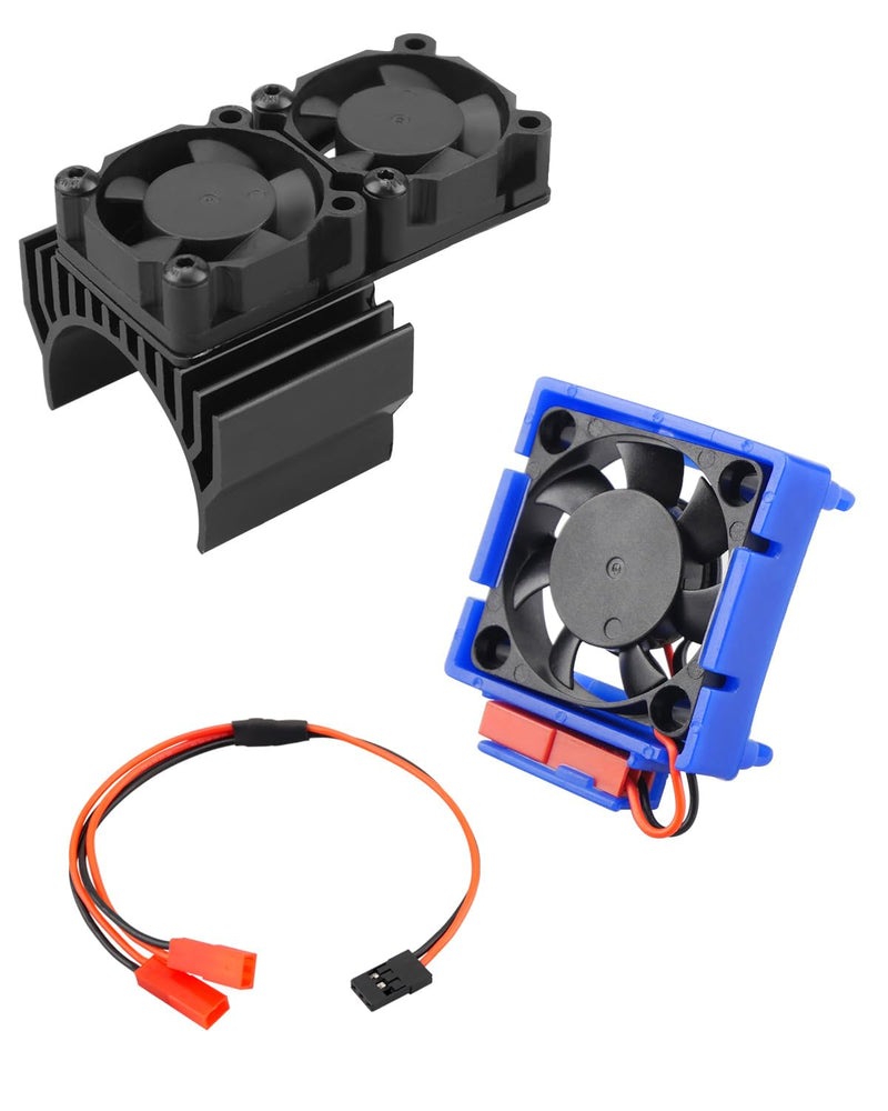 VXL-3s ESC Cooling Fan and Motor Dual Fan, Fit for 1/10 Traxxas Slash 4×4 VXL/Rustler 4X4 VXL/Stampede 4X4 VXL/Hoss 4×4 VXL/Velineon VXL 3s Cooling Fan, Black
