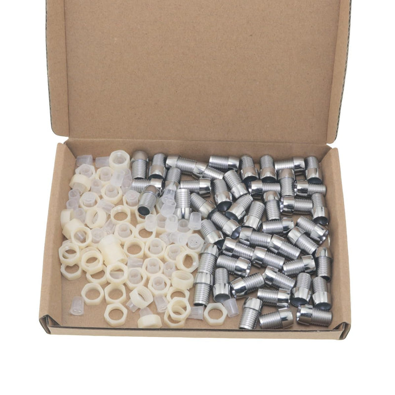 50PCS Lamp Head LED Holder Spacer Post Plastic Holder 5mm Diameter Base Locking Screws for Fixing Fittings Silver