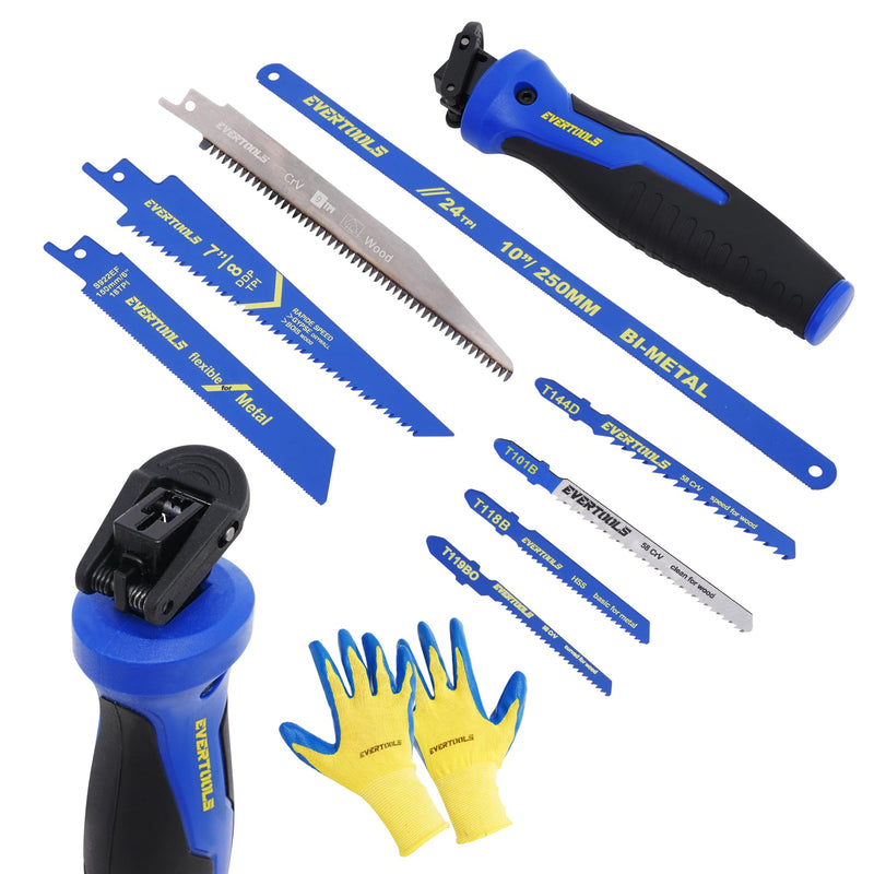 8-In-1 Multi Blades Hand Saw, Mini Blade Quick Change Mechanism, Drywall Cutter Saw, for Cutting Drywall, Sheetrock, Wood, Metal, Plastic, Plywood.
