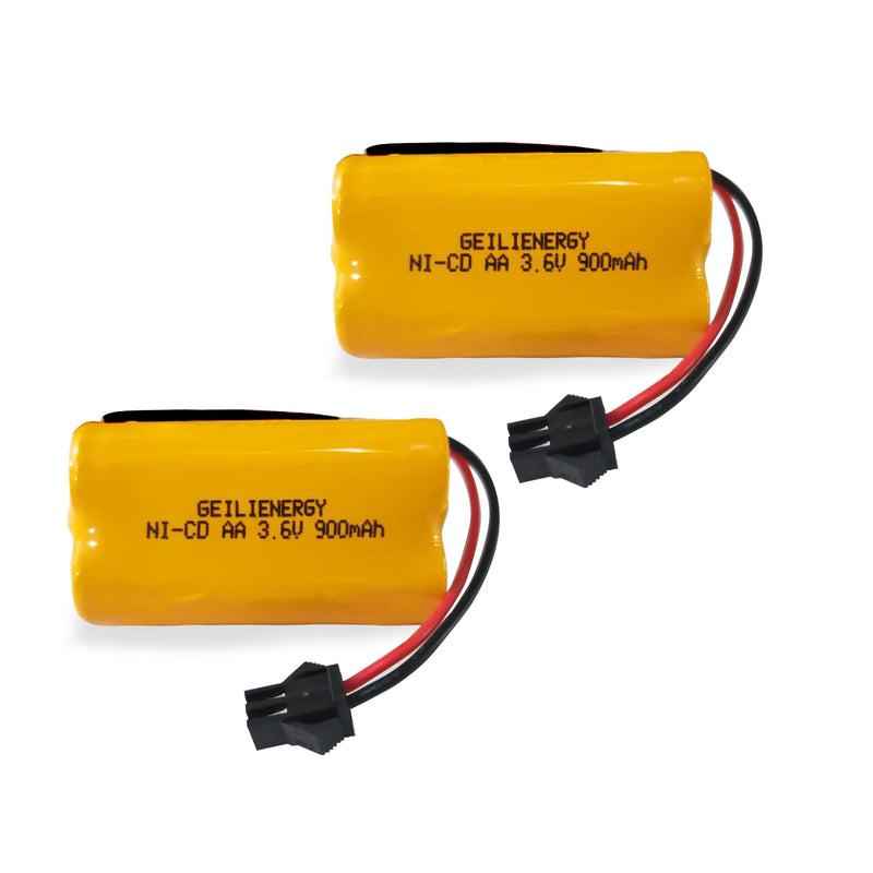 3.6V 900mAh EU2C M6 LED Emergency Light Battery Compatible for Lithonia ELB B001 ELBB001 ELB-B001 ANIC1566 Unitech 0253799 (2 Pack) 2 PACK