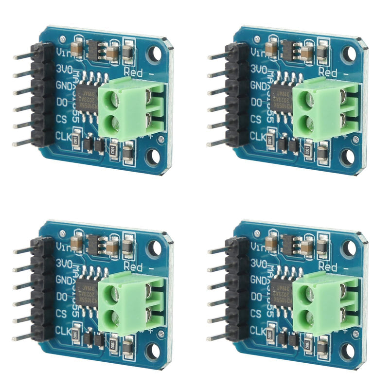 4Pcs K Type Thermocouple Temperature Sensor Module SPI Port Thermocouple Board 3 to 5V DC