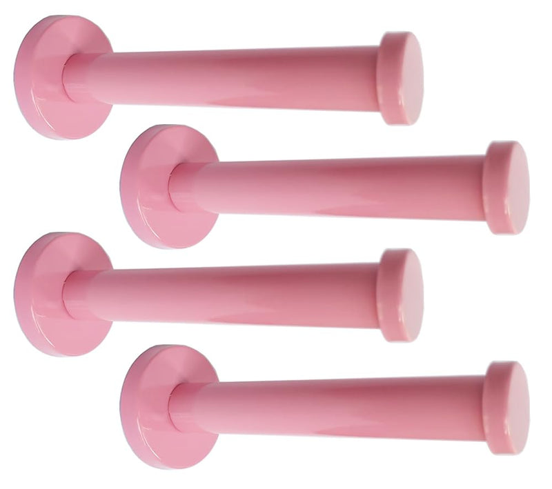 Pink Stainless Steel Single Super Heavy Duty Wall Mount Hook, Bath Towel Hooks, Coat Hanger (8 inch,4 PCS) 8 Inch 4