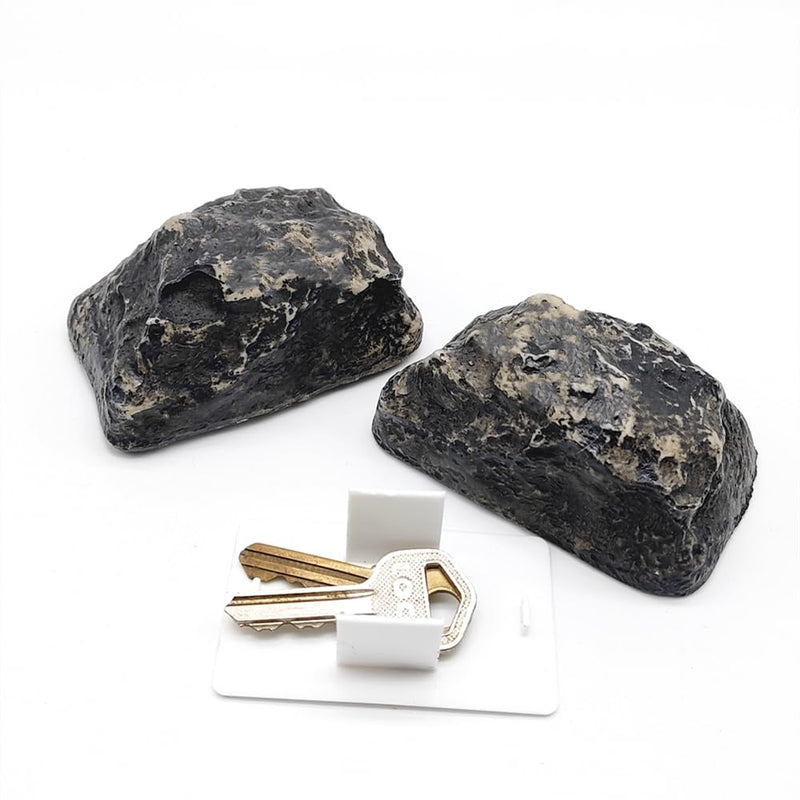 Hide a Key Outside in a Fake Rock, Looks & Feels like Real Rock/Stone, Rock Key Hider, Geocaching (Gray 1 piece) Gray