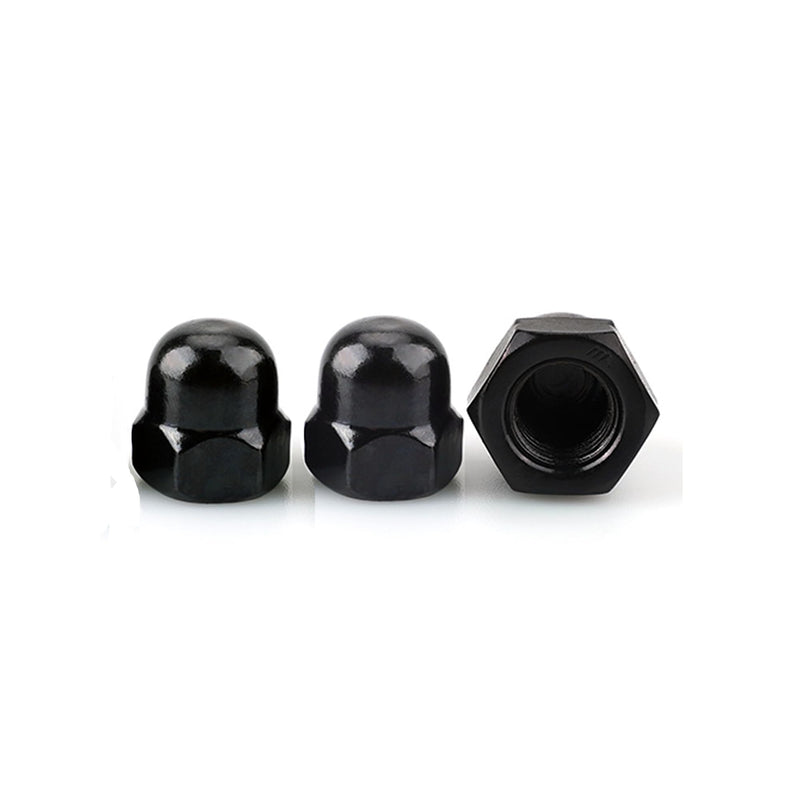 M5 Black Acorn Cap Nuts,Stainless Steel 304 (18-8) Acorn Nuts,Black Finish,25PCS M5,25pcs