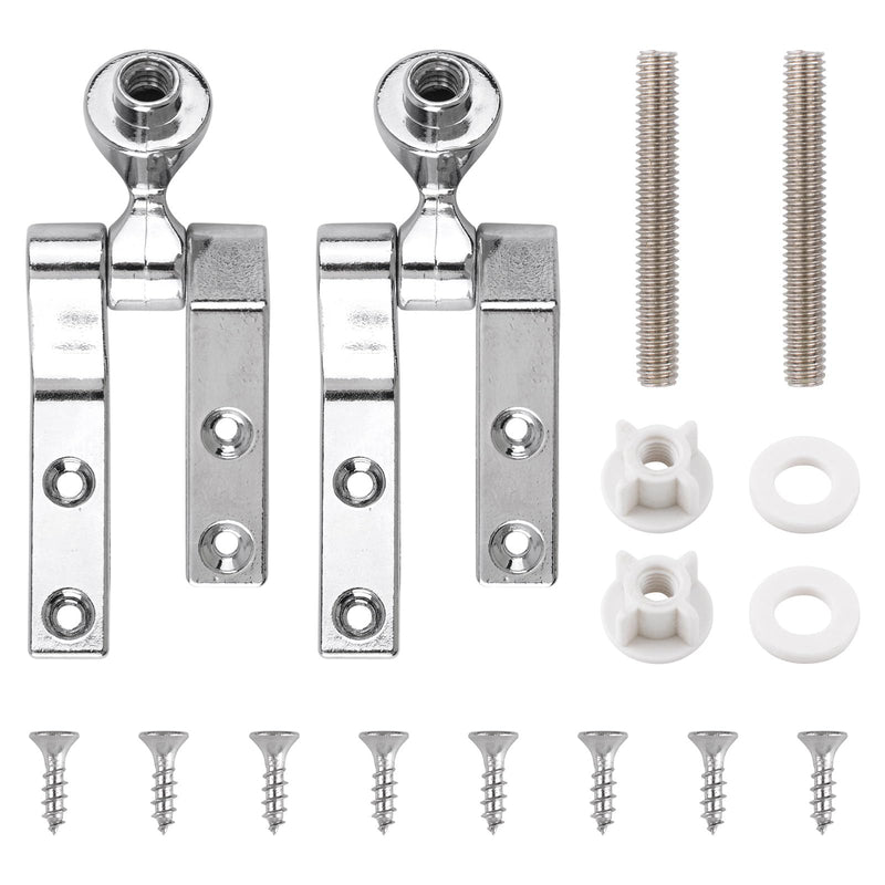 INCREWAY Toilet Seat Hinges, Universal Toilet Seat Sturdy Hinge Replacement Parts Hinge Mountings with Bolts and Nuts Sturdy Toilet Seat Fittings