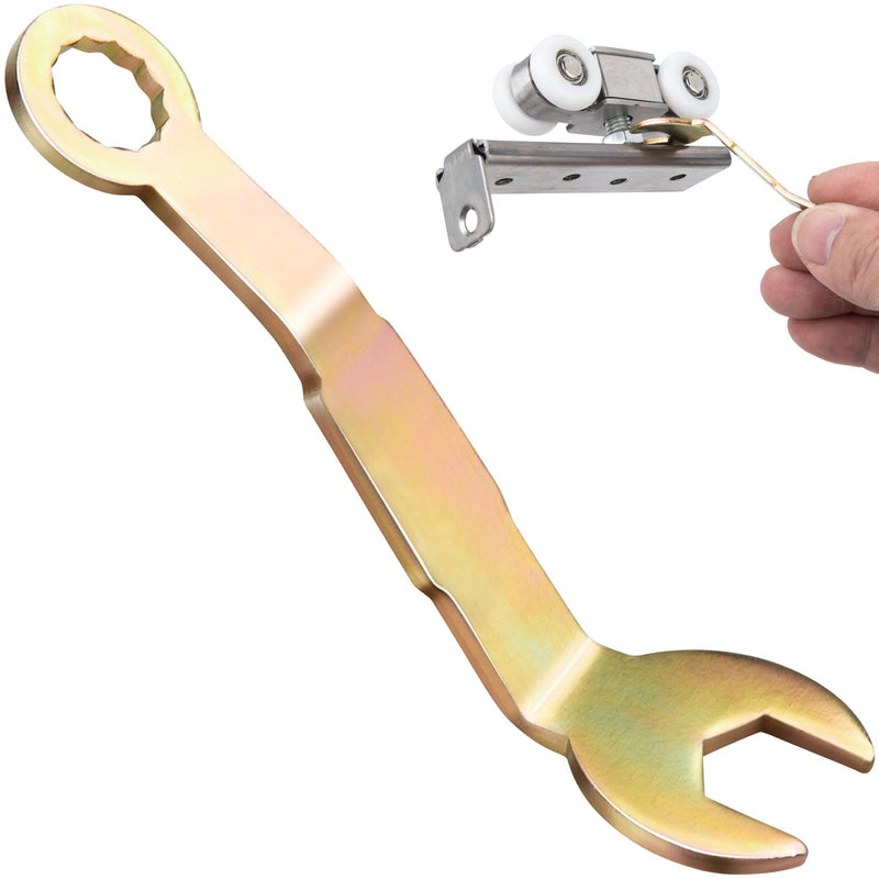 PAGOW Pivot Adjustment Wrench, 3/8" Bi-Fold Open Wrench, N7164 Pocket Door Wrench for Folding Door, Closet Door Tool for Sliding Door Hanger (1 Pcs)