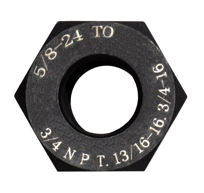 Steel Thread Adapter Convert 5/8-24 to 3/4 NPT, 13/16-16, 3/4-16