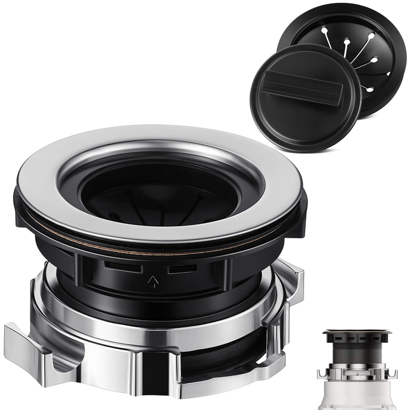 Garbage Disposal Sink Flange Kit with Garbage Disposal Stopper and Splash Guard, Garbage Disposal, Compatible with Waste King EZ Mount, Whirlaway and GE Models Garbage Disposal