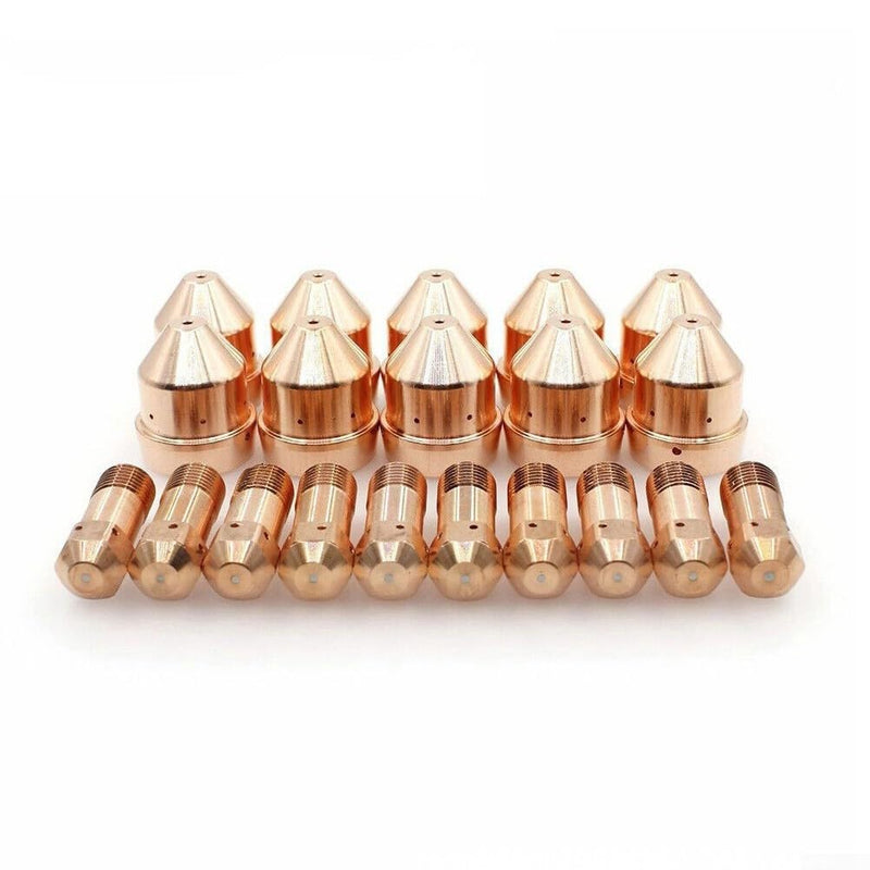 20Pcs Electrode 0558001969 & Nozzle 0558002837 For Powercut 875 Plasma Cutting Machine, For PT32 / PT32EH Plasma Cutting Torch, 1.4mm Nozzle, For Powercut 875 Torch Parts