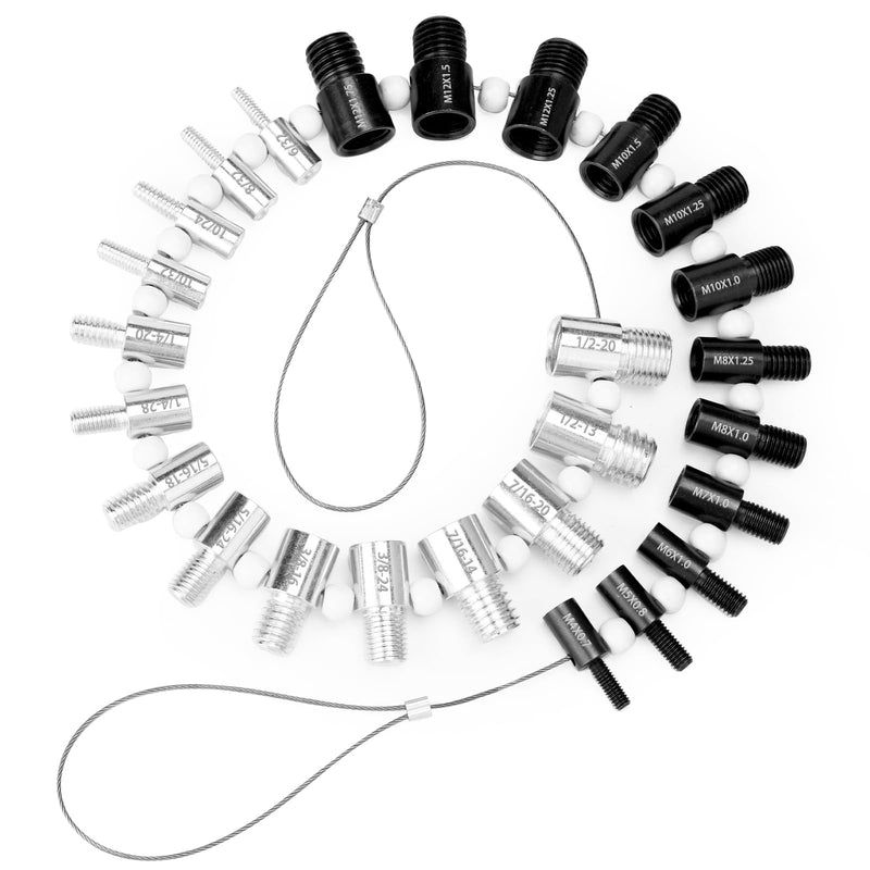 Thread Checker Nut and Bolt Thread Checker 26 Male Female Thread Gauges Thread Gauge Bolt Thread Identifier Bolt Size Finder Thread Checker Standard and Metric Bolt and Nut Identifier Gauge 12 Metric & 14 Inch-26 Thread Gauges