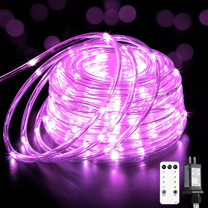 JMEXSUSS 200 LED Pink Rope Lights for Valentines, Valentines Day Lights Indoor Outdoor Waterproof, 66 FT Pink String Lights Plug in for Outside Porch Girl’s Bedroom Valentines Decoration