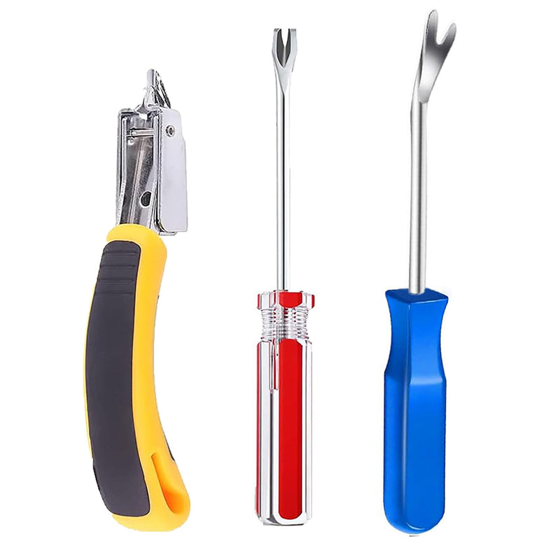 3PCS Upholstery Staple Remover, Staple Puller with Tack Puller Tool,Nail Puller for Removing Nails in Furniture, Floor, Wooden Box, Photo Frame, Carpet