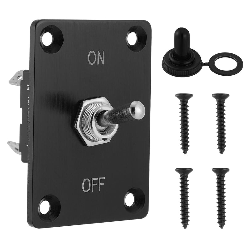 Rv Toggle Switch Panel Rocker Toggle Switch with Protective Cover 2.55 X 1.96 in Mounting Plate on/Off for Marine Boat Camper Car Electrical Equipment