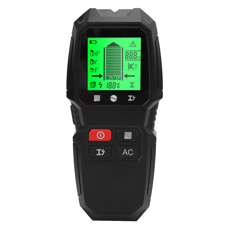 5-in-1 Stud Finder Wall Scanner with LCD Display | Electric Wire Finder, Wood and Metal Detector | High Accuracy Sensor for Cable, Stud Detection (Black)