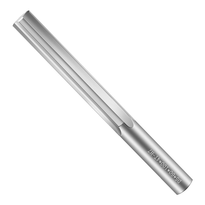 5mm Chucking Reamer, Tungsten Carbide Lathe Reamer H7 4 Straight Flutes, 100mm Round Shank, for Milling and Cutting Stainless Steel, Alloy, and Copper Metals 5mm silver