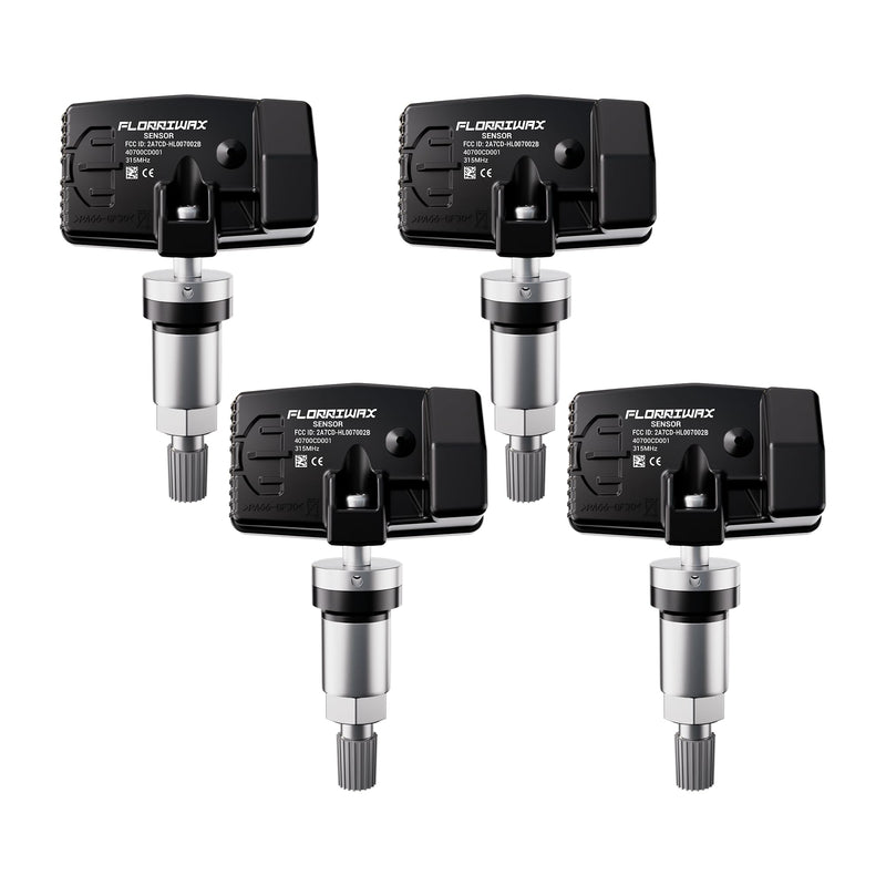 TPMS Sensor, Set of 4 315Mhz Tire Pressure Sensor Compatible with Nissan Infiniti Suzuki, Tire Sensor OE Replaces#40700JK01B,40700JA01B,40700CD001,40700JA01C 4Pcs