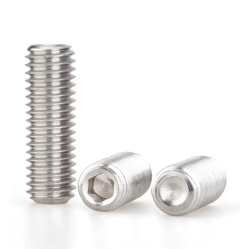 4#-40 x 3/8" 20 Pcs Set Screws, Headless Concave End, Grub Screws with Internal Hex Drive, 304 Stainless Steel, SAE Thread, for Bathroom Fixtures, Towel Racks, Light Fixtures 4#-40*3/8"-20 PCS