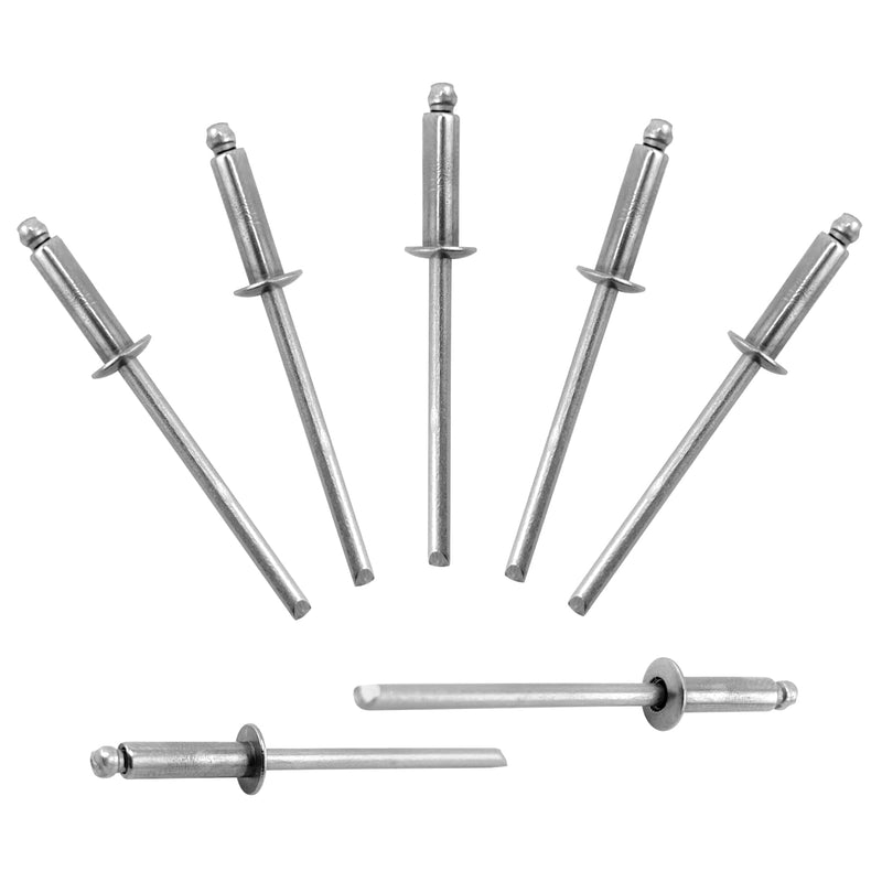 250 Pcs 1/8"x3/8" Stainless Steel Blind Pro Rivets,3.2 x 10mm Pop Rivets,Stainless Steel Grip and Stainless Steel Mandrel 1/8"x3/8"