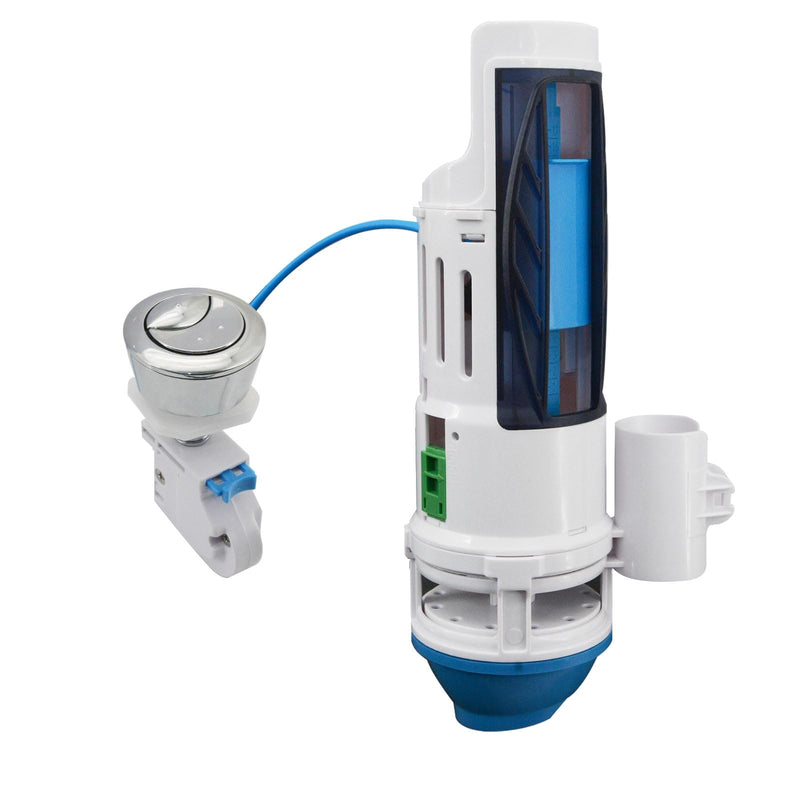 Toilet Dual Flush Valve Replacement Kit Universal, Compatible with Danco HYR270 Hydroright, Fits 2-Inch Flush Valves, Electroplated Push-Button Handle & Seal Ring, WC Replacement Part