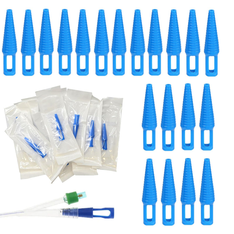 20 Sets Catheter Plugs Tube - Individually Sterile Packaged Catheter Plug Adapter - Catheter Supplies, Blue