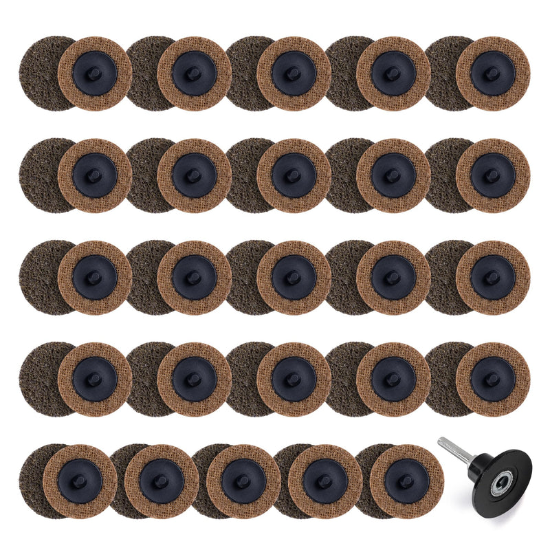 50 PCS Sanding Discs 2 Inch Coarse Quick Change Disc with 1/4" Shank Holder Snap-On Grinding Disc for Die Grinder Surface Conditioning Discs for Burr Finish Rust Paint Removal 50PCS Coarse