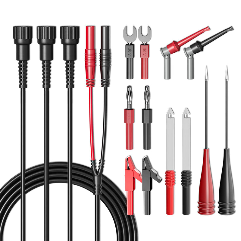 Goupchn BNC Test Leads Kit Oscilloscope Test Wires Set Safety BNC to BNC, BNC to Safety Banana Plugs with Alligator Clips, Wire Piercing Probes, Test Hook Clips
