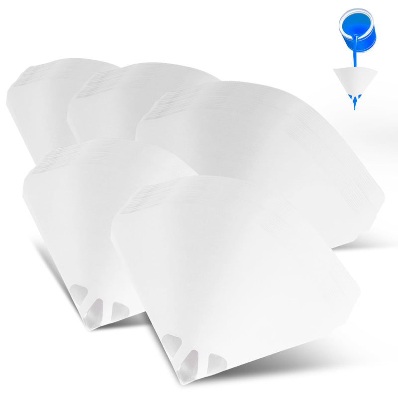 100 Pack of Paint Strainers, Paint Filter Paper Cone Screen Filters, 190 Micron Ultra-Flow Nylon Fine Mesh for Paint Spray Guns, Arts & Crafts, Painting Projects