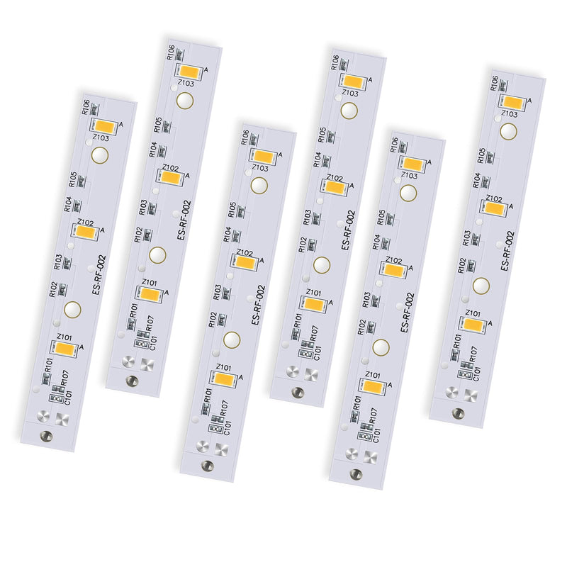 New Upgraded WR55X26671 Refrigerators led Light Board Replace Freezer Light Board Compatible ps11767930 ap6035586 4468532 eap11767930 6PCS 6 Pack