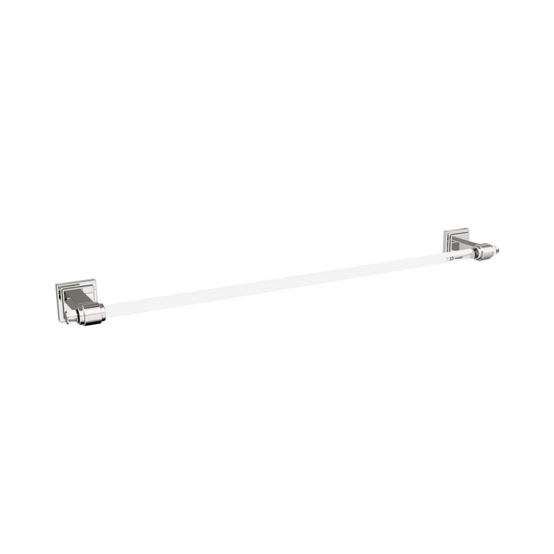 Amerock Glacio 24" Clear/Polished Nickel Towel Bar