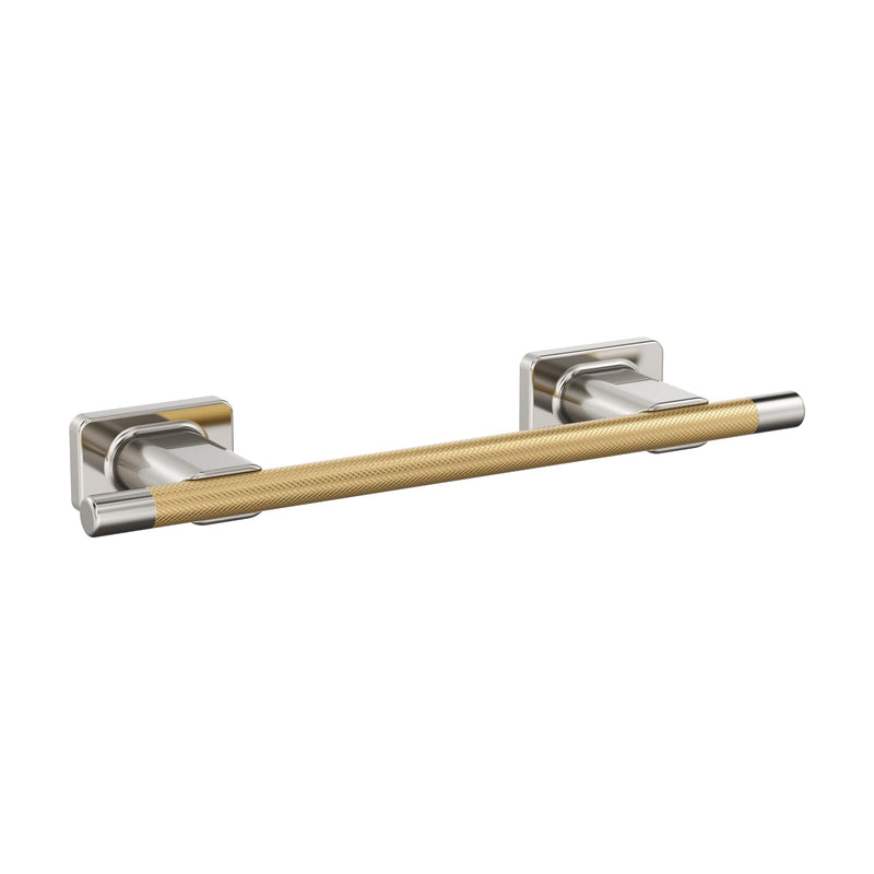 Amerock Esquire Polished Nickel/Champagne Bronze 9 inch (229 mm) Center-to-Center Towel Bar, BH26616PNCZ