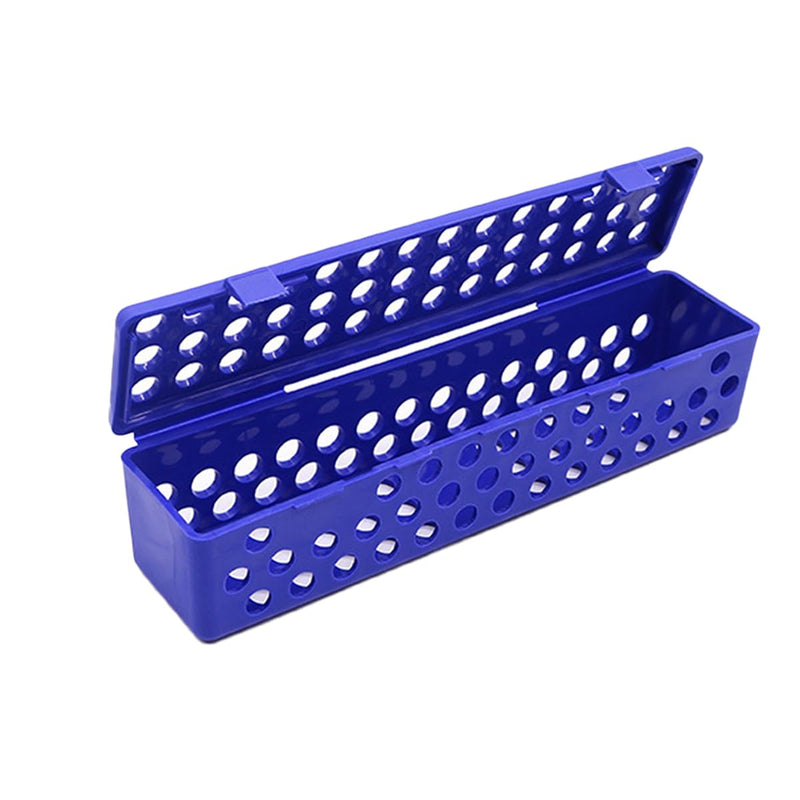 Dental Instrument Sterilizat Case Plastic Autoclavale Cassette Case Medical Surgical Instrument Disinfection Container Tray (Dark Blue) Dark Blue