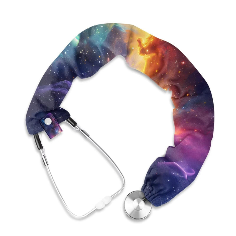 Rnyleeg Color Starry Stethoscope Cover Scrunchie for Nurses Doctors Stretchy Slim Looking Stethoscope Sleeve Polyester Stethoscope Cover Sleeve Veterinary 1