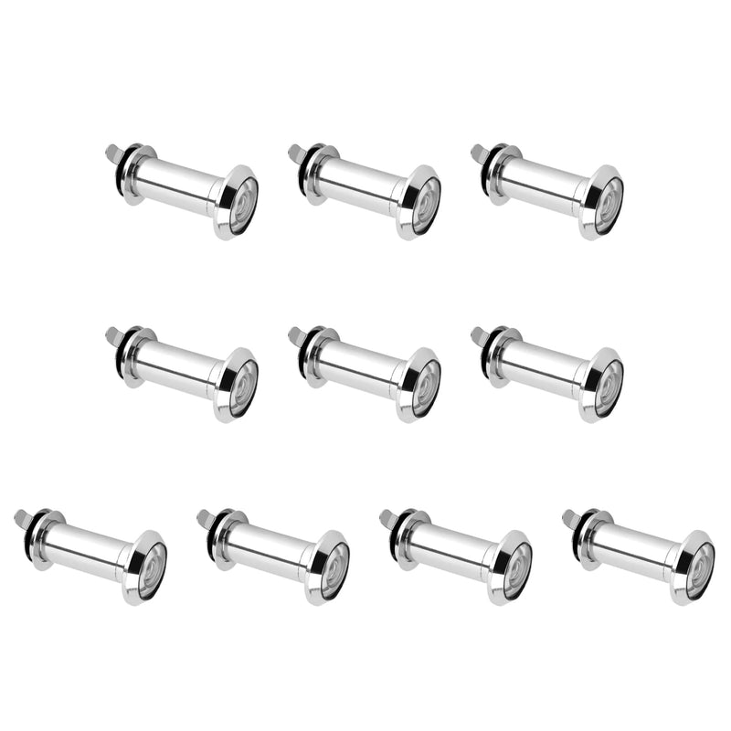Door Viewer,10Pcs Zinc Alloy 220 Degree Wide Viewing Angle Door Peep Holes Door Peephole with Heavy Duty Privacy Cover for 35mm-55mm Thickness Doors