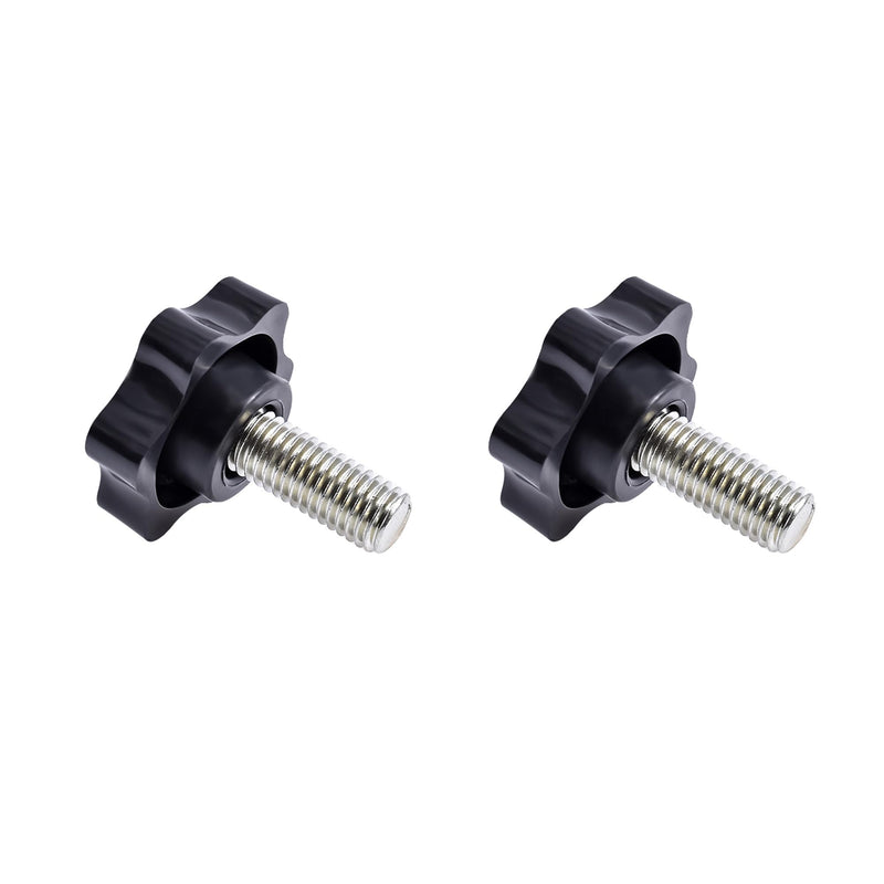 Star Clamping Screw Knob 2 Pcs Hand Tightening Screw M8 20mm Screw Length Thread Star Knob Clamping Handgrip Nut Screw 38mm Diameter Star Shaped Clamping Knob Handle Plastic knobs M8*38*20mm(2 Pcs)