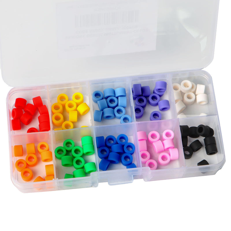 Dental Code Ring 100Pcs Silicone Dental Instrument Color Code Rings, Orthodontic Code Rings, Mix Color, Small