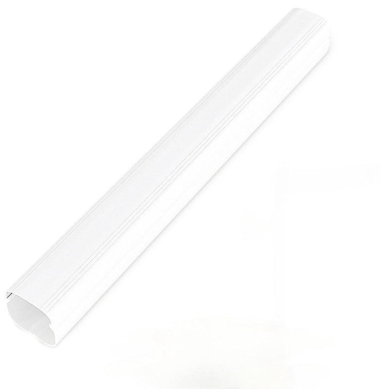 4" 3.3Ft Straight Duct, Decorative PP Mini Split Line Set Cover White 4" x 3.3 Feet