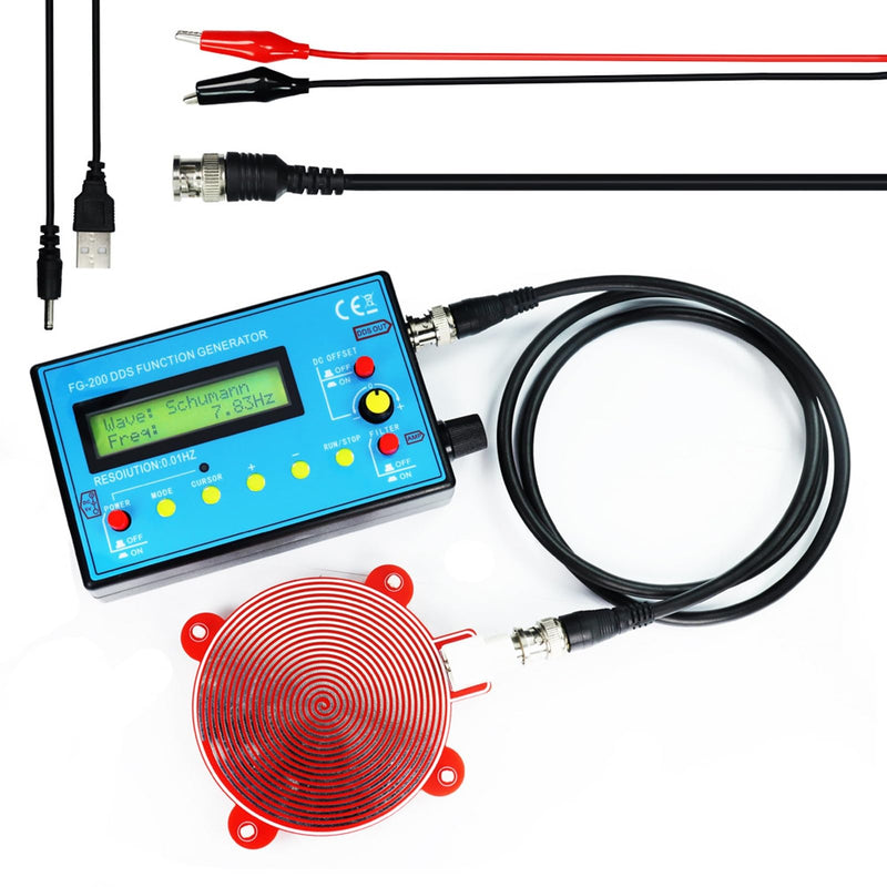 0.01Hz-500kHz DDS Signal Function Generator 7.83HZ Schumann Resonator Frequency Generator Portable Multifunction Waveform Generator,Ideal for Oscilloscope Calibration,