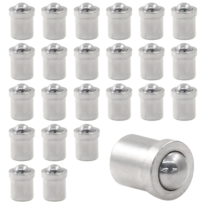 24Pcs Spring Plunger,Stainless Steel Ball Plunger, Ball Catch Latch Catcher for Door Cabinet Closet Drawer Ball Plunger(4x5mm) 4 x 5