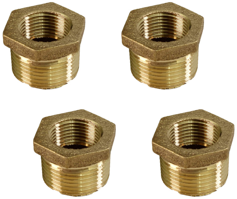 Supply Giant CSCV1142 1-1/4'' Male x 1 Inch Female NPT Lead-Free Bushing, Fitting with Hexagonal Head, Brass Construction, Higher Corrosion Resistance Economical & Easy to Install (Pack of 4) 19 (Pack of 4)