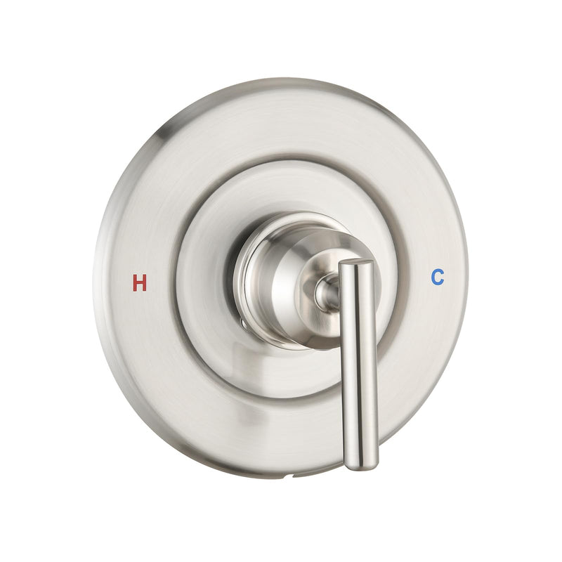 Replacement for Moen Posi-Temp Valve Only Shower Faucet Trim Kit (Valve& Catridge Not Inclued), Volume and Temperature Control Level Handle, Brushed Nickel