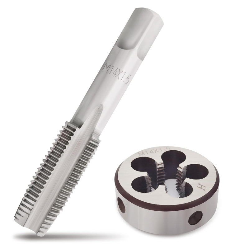 M14 X 1.5 Tap and Die Set, Metric M14 x 1.5mm High Speed Steel Machine Tap and Die Set. Right Hand Thread Tap and Round Thread Die (M14 x 1.5mm)