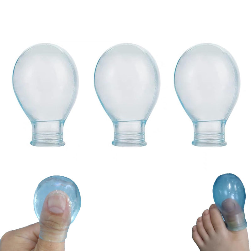 Finger Waterproof Sleeve, Toe Soak Sleeve, Nail Bath Soaking, 3 Pack Reusable Silicone Toe Waterproof Protectors for Shower Bath (2 Small 1 Large) 2 Small 1 Large