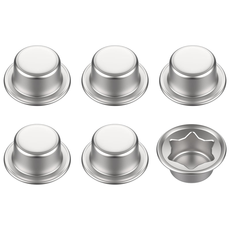 6 Pcs Spring Steel Push on Pushnut Cap, Permanent Washer Caps Fits 3/8” Axles, Axle Cap Nut for Hand Trucks, Rolling Bins, and Lawn Wagons - Perfect Alternative for Cotter Pins 3/8 inch