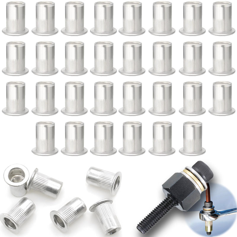M8 Rivet Nuts 30Pcs with Rivet Nut Tool Easy to Use Aluminum Rivet Nut Rustproof Rivnut Kit Easy to Install M8 - NewNest Australia