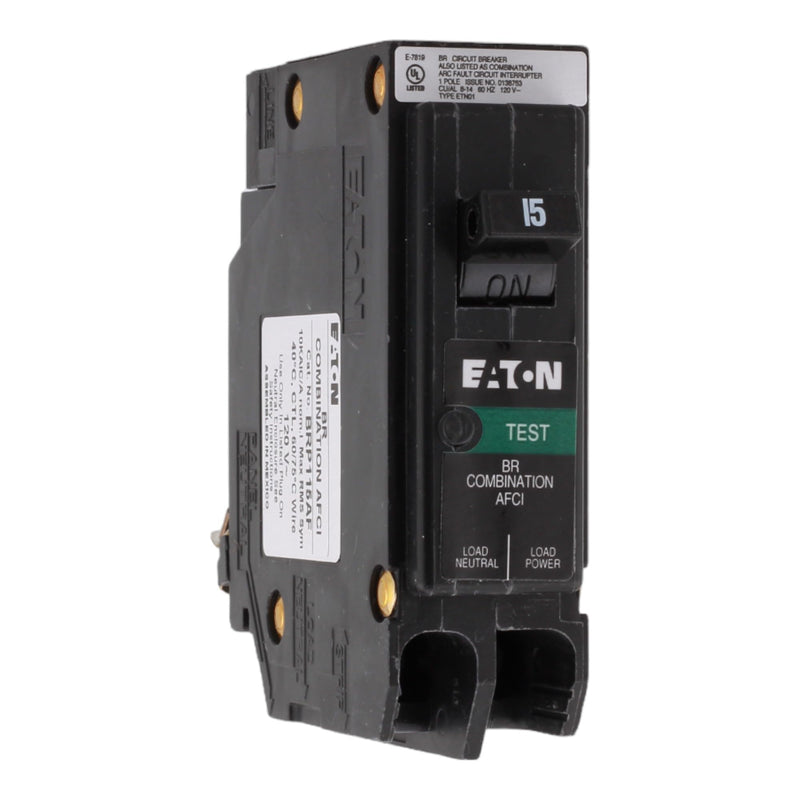 BRP115AF 15 Amp Single Pole AFCI Arc Fault Circuit Breaker, Plug-On Neutral, 120V, 10kAIC, UL Listed (1)