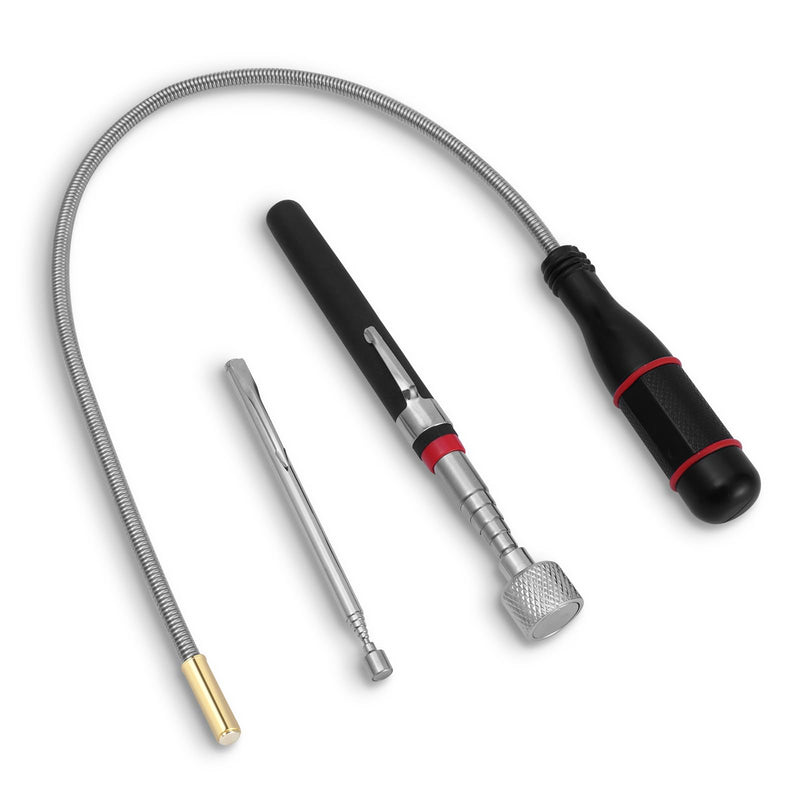 3 Pack Magnetic Pickup Tool- Extendable Magnet, Telescopic Magnetic Pick-up Tool, Bendable Flexible Magnetic Pickup Tool