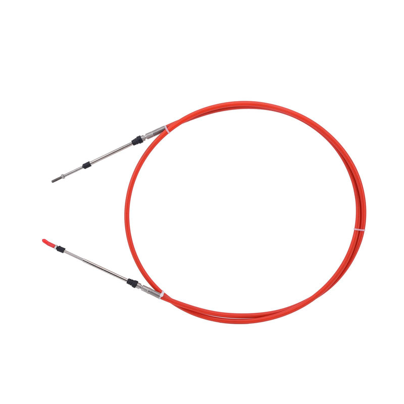 Boat Throttle Control Cable 8 Feet (Red) Outboard Rotary Steering Cable for Most Single Station Boats