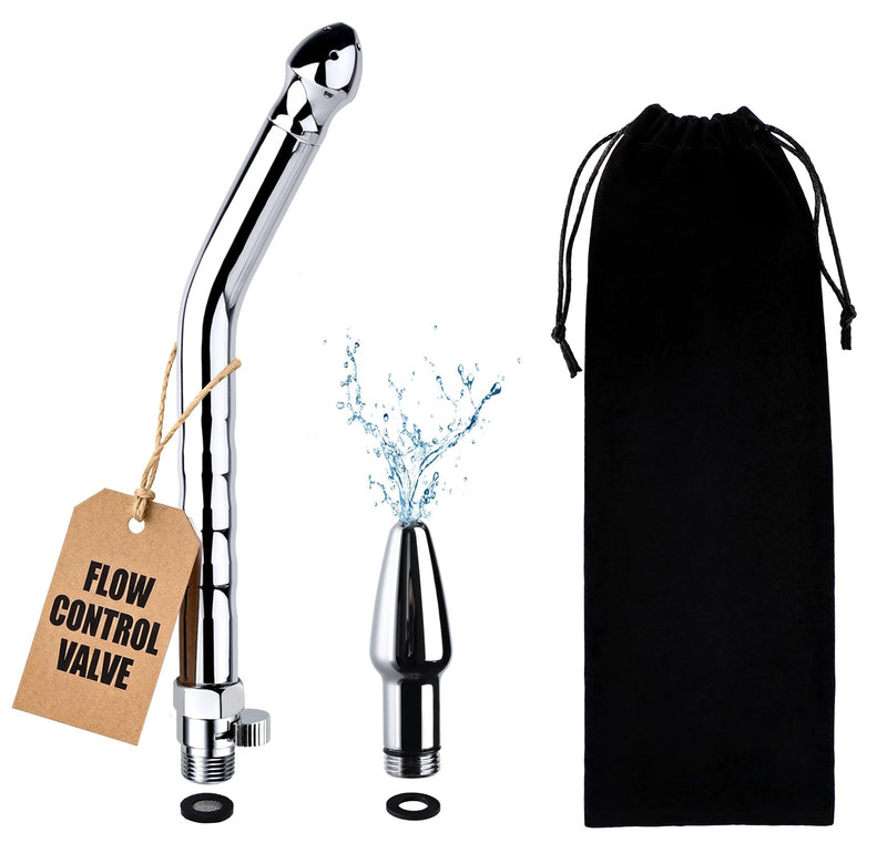 Shower Enema Kit, Shower Douche Nozzle Cleansing System with Water Control Valve for Men and Women Portable Cleaning