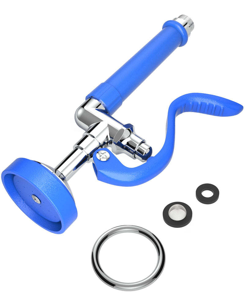 Commercial Kitchen Sink Sprayer: Dish Sprayer Nozzle with Ergonomic Handle Commercial Sink Faucet Parts for Kitchen - High Pressure Dish Spray Valve Head for Restaurant(Blue) Blue Round Sprayer