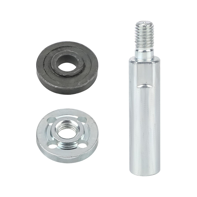 Angle Grinder Extension Rod, M10 Thread Polishing Machine Adapter Lever with 2 Pressure Plates Nut Angle Grinder Extension Shaft for 100 Type Angle Grinder & Polisher Attachments